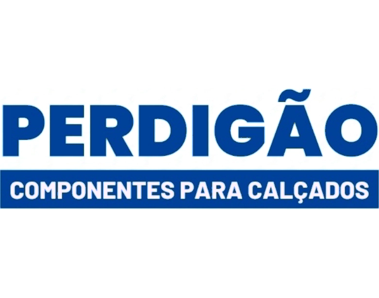 Logo branca da Perdigão Componentes para calçados