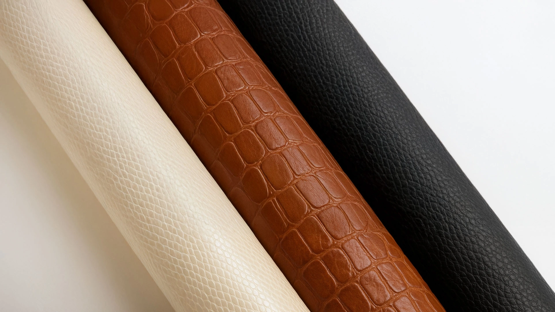 Diferentes cores e texturas de laminados sintéticos