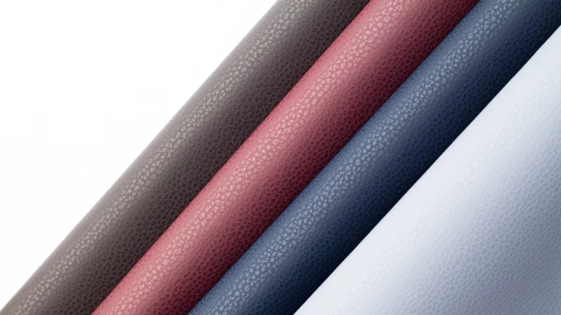 Diferentes cores de um laminado sintético