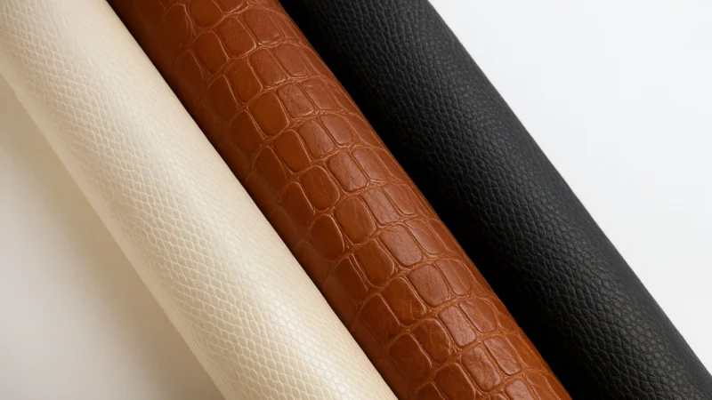 Diferentes cores e texturas de laminados sintéticos